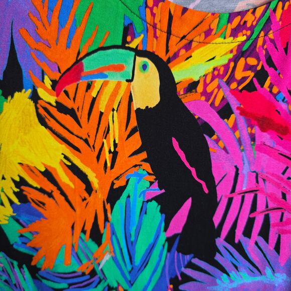 Sahara szSm Oversized Maxi dress Jungle themed Vibrant Pop colors Tropical comfy - Picture 12 of 16